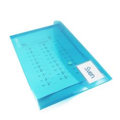   RAPESCO Irattartó tasak, A4+, patentos, RAPESCO "Eco", áttetsző vegyes színek