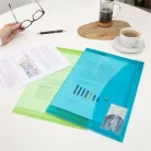 RAPESCO Irattartó tasak, A4+, patentos, RAPESCO "Eco", áttetsző vegyes színek