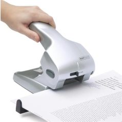   RAPESCO Lyukasztó, nagyteljesítményű, kétlyukú, 65 lap, fém, RAPESCO "Zero 65", ezüst