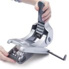 RAPESCO Lyukasztó, nagyteljesítményű, kétlyukú, 65 lap, fém, RAPESCO "Zero 65", ezüst