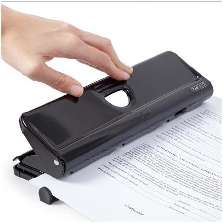 RAPESCO Lyukasztó, négylyukú, 22 lap, fém, RAPESCO "720", fekete