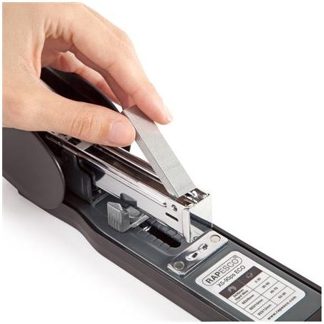 RAPESCO Tűzőgép, 24/6, 923/8-12, nagyteljesítményű, 90 lap, könnyített tűzés, RAPESCO "ECO X5", fekete