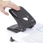 RAPESCO Lyukasztó, kétlyukú, 50 lap, könnyített lyukasztás, RAPESCO "X5", fekete