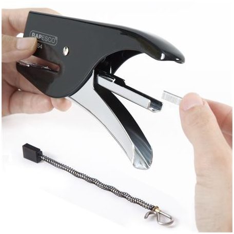 RAPESCO Tűzőgép, kézi, 21/4, 12 lap, RAPESCO "SP-64", fekete