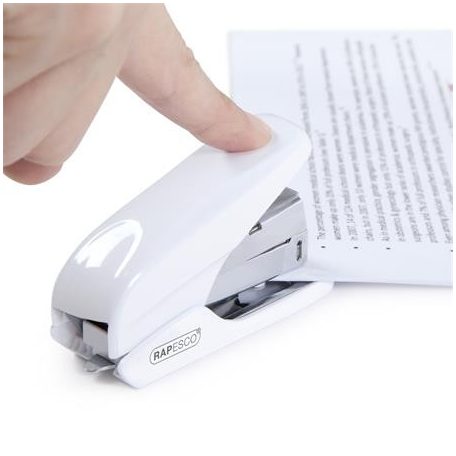 RAPESCO Tűzőgép, 24/6, 26/6, 20 lap, könnyített tűzés, RAPESCO "X5-Mini Less Effort", fehér