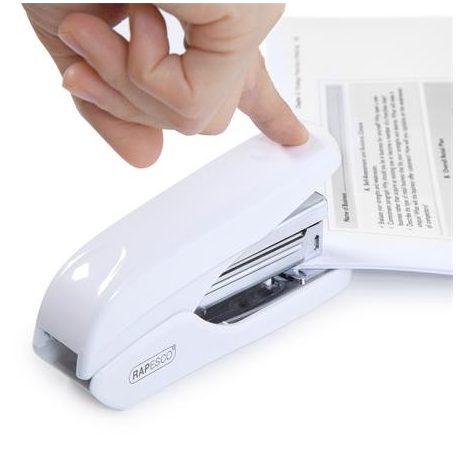 RAPESCO Tűzőgép, 24/6, 26/6, 25 lap, könnyített tűzés, RAPESCO "X5 Less Effort", fehér