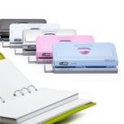 RAPESCO Lyukasztó, hatlyukú, 10 lap, fém, RAPESCO " New Diary 66",  rózsaszín