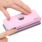 RAPESCO Lyukasztó, hatlyukú, 10 lap, fém, RAPESCO " New Diary 66",  rózsaszín