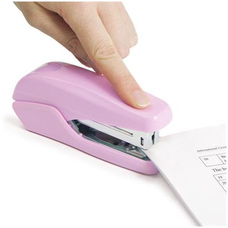 RAPESCO Tűzőgép, 24/6, 26/6, 25 lap, könnyített tűzés, RAPESCO "X5 Less Effort", világos rózsaszín