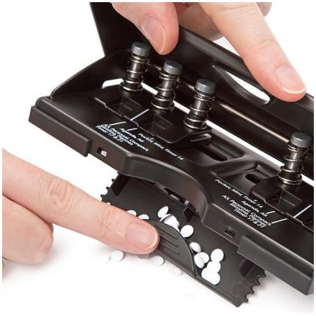 RAPESCO Lyukasztó, hatlyukú, 10 lap, fém, RAPESCO " New Diary 66",  fekete