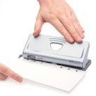 RAPESCO Lyukasztó, hatlyukú, 10 lap, fém, RAPESCO " New Diary 66",  ezüst