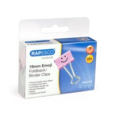   RAPESCO Bindercsipesz, 19 mm, "Fun", RAPESCO, világos rózsaszín