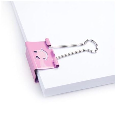 RAPESCO Bindercsipesz, 19 mm, "Fun", RAPESCO, világos rózsaszín