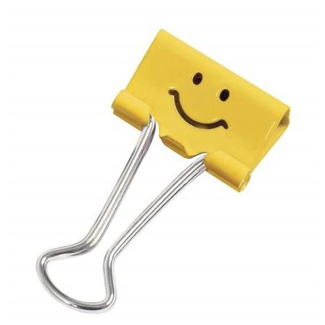 RAPESCO Bindercsipesz, 32 mm, "Fun", RAPESCO, sárga