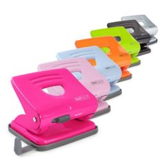   RAPESCO Lyukasztó, kétlyukú, 25 lap, fém, RAPESCO "825", pink