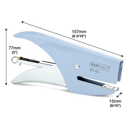 RAPESCO Tűzőgép, kézi, 21/4, 12 lap, RAPESCO "SP-64", kék