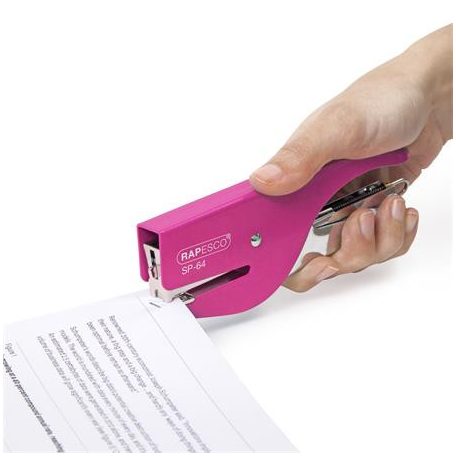 RAPESCO Tűzőgép, kézi, 21/4, 12 lap, RAPESCO "SP-64", rózsaszín