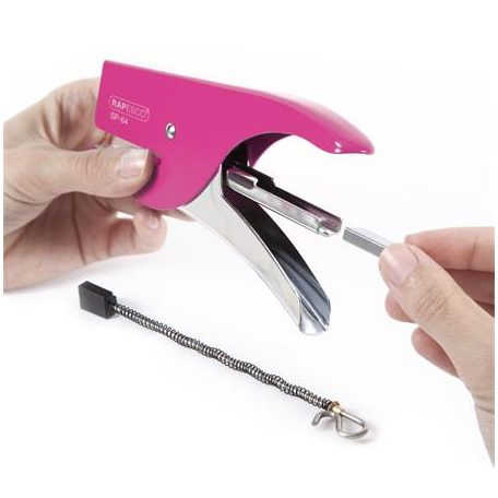 RAPESCO Tűzőgép, kézi, 21/4, 12 lap, RAPESCO "SP-64", rózsaszín