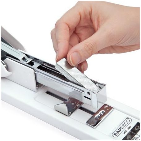 RAPESCO Tűzőgép, nagyteljesítményű, 923/6-13, 24/6-8, 100 lap, antibakteriális, RAPESCO "ECO HD-100", fehér