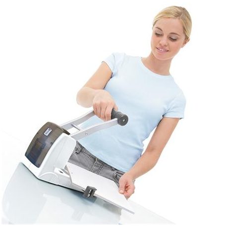 RAPESCO Lyukasztó, nagyteljesítményű, kétlyukú, 150 lap, könnyített lyukasztás, RAPESCO "ECO P2200", fehér