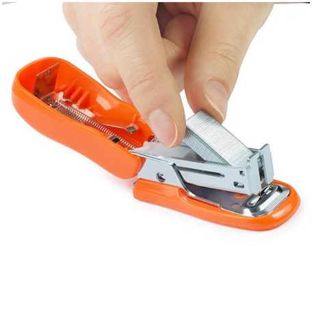 RAPESCO Tűzőgép, 24/6, 26/6, 12 lap, RAPESCO "Bug Mini", narancs