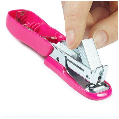 RAPESCO Tűzőgép, 24/6, 26/6, 12 lap, RAPESCO "Bug Mini", pink