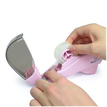 RAPESCO Ragasztószalag-adagoló, RAPESCO "SupaCut", világos rózsaszín