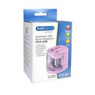 RAPESCO Hegyező, kétlyukú, asztali, elemes, USB töltővel, RAPESCO"PS12-USB", világos rózsaszín