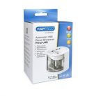 RAPESCO Hegyező, kétlyukú, asztali, elemes, USB töltővel, RAPESCO"PS12-USB", fehér