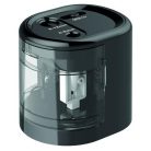 RAPESCO Hegyező, kétlyukú, asztali, elemes, USB töltővel, RAPESCO"PS12-USB", fekete