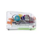 RAPESCO Tűzőgép, 26/6, 15 lap, elemes, USB töltővel, RAPESCO "626EL", átlátszó