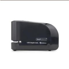   RAPESCO Tűzőgép, 26/6, 15 lap, elemes, USB töltővel, RAPESCO "626EL", fekete