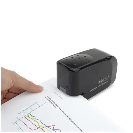 RAPESCO Tűzőgép, 26/6, 15 lap, elemes, USB töltővel, RAPESCO "626EL", fekete