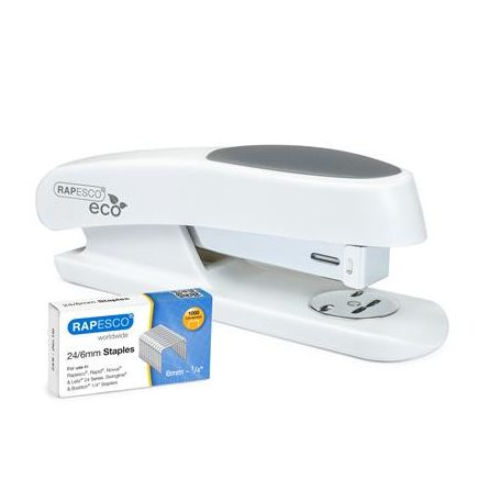 RAPESCO Tűzőgép, 24/6, 20 lap, antibakteriális, RAPESCO "Germ-Savvy ECO Sting Ray", fehér