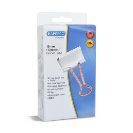 RAPESCO Bindercsipesz, 19 mm, RAPESCO, fehér