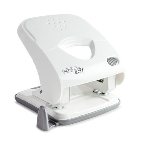 RAPESCO Lyukasztó, kétlyukú, 40 lap, könnyített lyukasztás, antibakteriális, RAPESCO "ECO X5", fehér