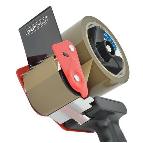 RAPESCO Csomagzáró gép, RAPESCO "Germ-Savvy® 960", 5 db barna csomagolószalaggal, 1 db késsel