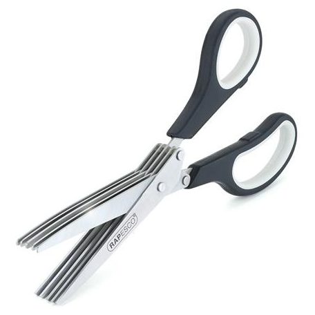 RAPESCO Olló, konyhai, 20 cm, fűszer és papíraprító, 5 penge, RAPESCO