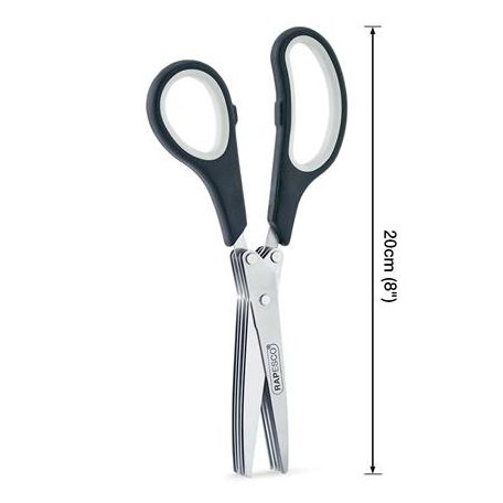 RAPESCO Olló, konyhai, 20 cm, fűszer és papíraprító, 5 penge, RAPESCO