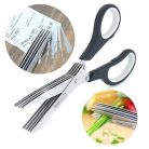 RAPESCO Olló, konyhai, 20 cm, fűszer és papíraprító, 5 penge, RAPESCO