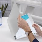 RAPESCO Irattartó tasak, A4+, lefűzhető, patentos, RAPESCO "Eco", áttetsző vegyes színek