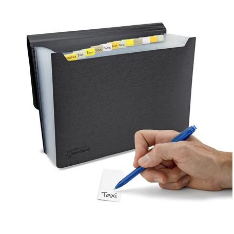 RAPESCO Harmonikamappa, A4, PP, 13 rekeszes, RAPESCO "Germ-Savvy™", matt fekete