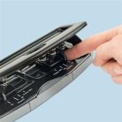 RAPESCO Lyukasztó, hatlyukú, 9 lap, fém, RAPESCO, fekete