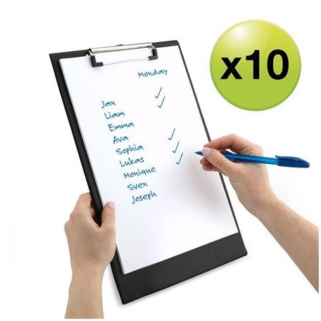 RAPESCO Felírótábla, PVC, A4+, RAPESCO, 10 db, fekete