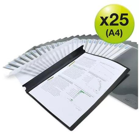 RAPESCO Gyorsfűző, PP, A4, RAPESCO "Eco", fekete