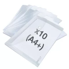   RAPESCO Irattartó tasak, A4+, PP, patentos, RAPESCO "Eco", áttetsző