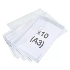   RAPESCO Irattartó tasak, A3, PP, patentos, RAPESCO "Eco", áttetsző