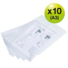 RAPESCO Irattartó tasak, A3, PP, patentos, RAPESCO "Eco", áttetsző