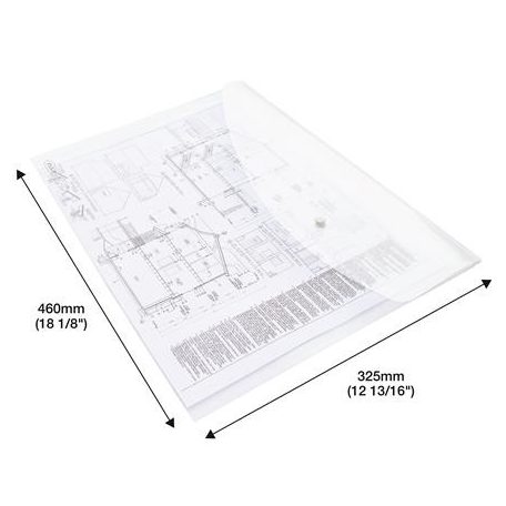 RAPESCO Irattartó tasak, A3, PP, patentos, RAPESCO "Eco", áttetsző