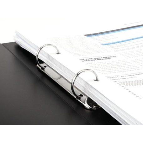 RAPESCO Gyűrűs könyv, 2 gyűrű, 38 mm, A4, PP, RAPESCO "Eco GRS Recycled", fekete
